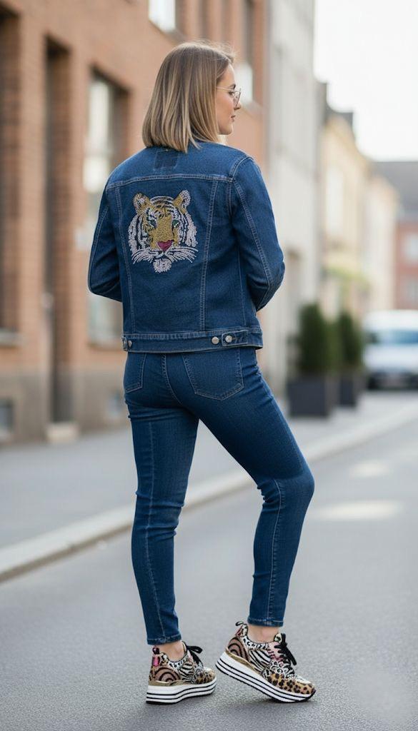 Chaqueta Denim Tigre