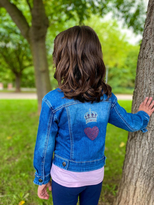 Chaqueta Denim Crown of Love Pink